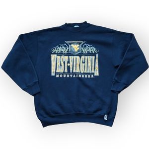 VINTAGE 90s WEST VIRGINIA MOUNTAINEERS CREWNECK